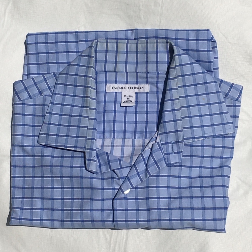 Banana Republic blue checked shirt